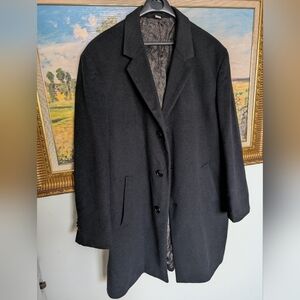 Joseph Abboud Dark Grey Wool Overcoat 44S